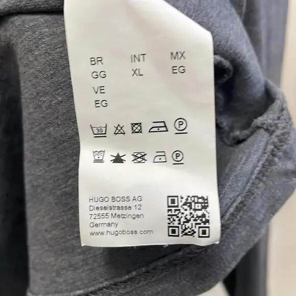 Hugo Boss - Classic Preppy Long Sleeve Polo Shirt - Grey - XL - Picture 6 of 13